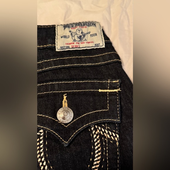 True Religion Women Skinny with Thick pocket stitching Size 26 - Picture 3 of 11